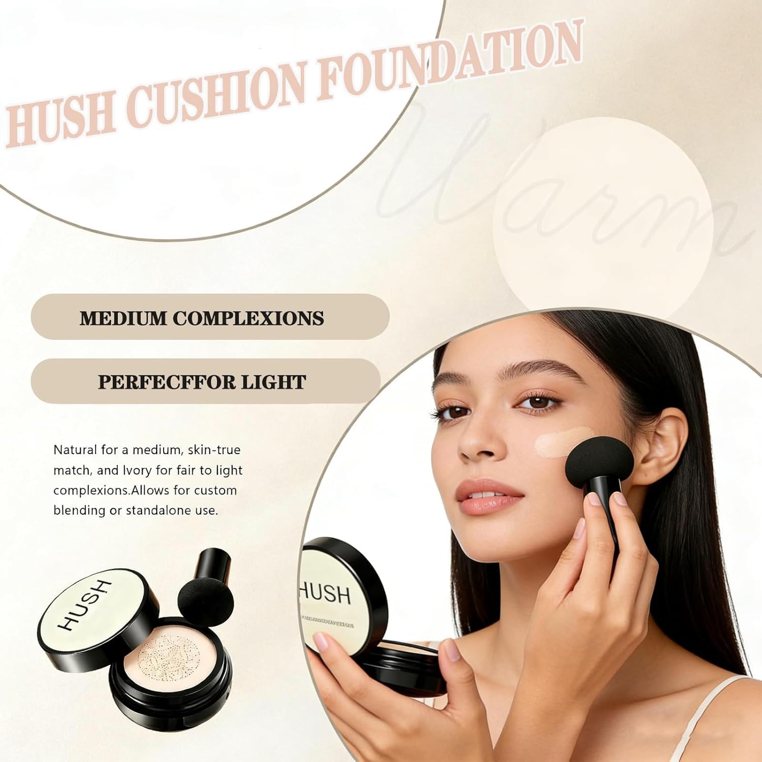 PIQIQEQ texture swatch blended on skin demonstrating smooth, hydrating finish