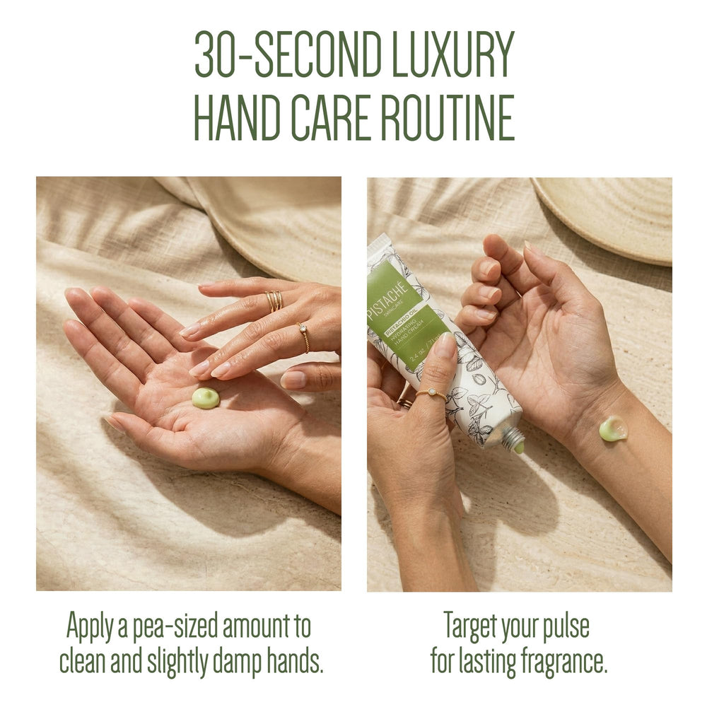 Pistaché Skincare travel trio boxed set highlighting portability and convenience