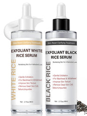 PIVETOS front packaging showing dual rice exfoliant benefits