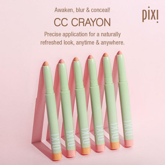 Pixi close-up of CC Crayon cap and pencil tip for precise application