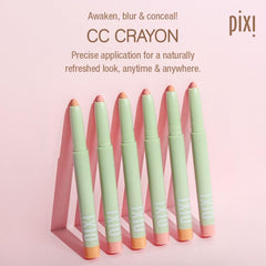 Pixi close-up of CC Crayon cap and pencil tip for precise application