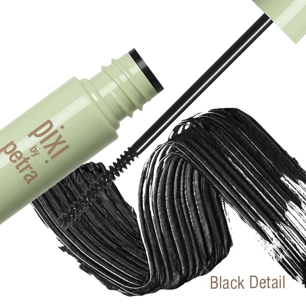 Pixi wand applying mascara to lower lashes for controlled definition