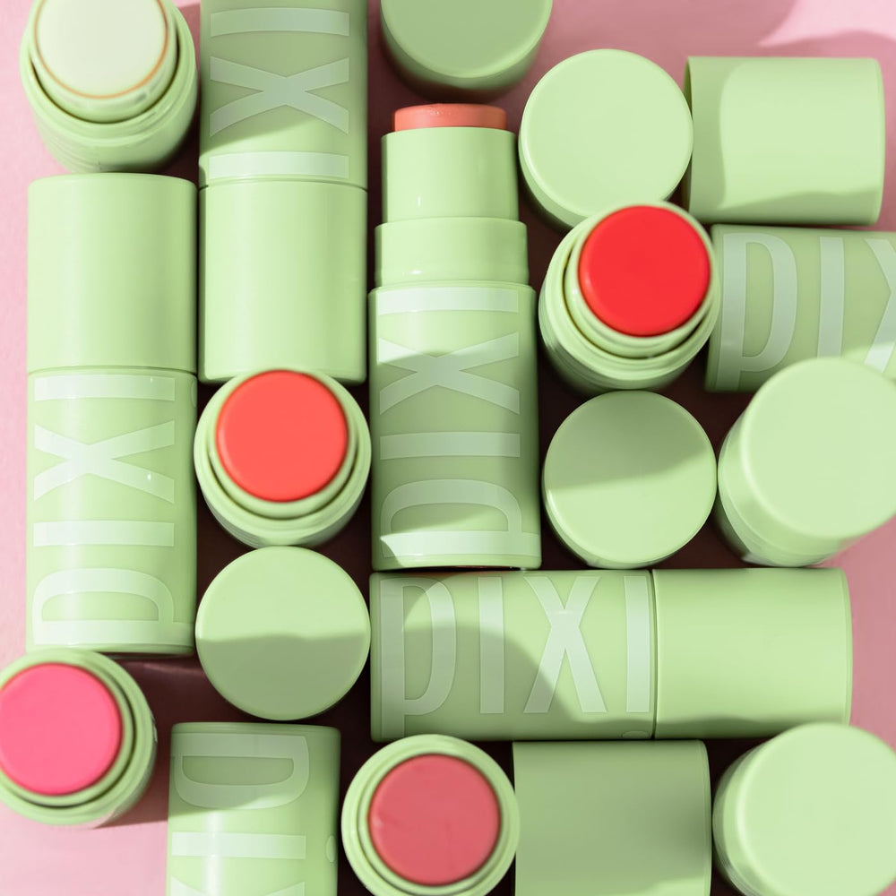 Pixi +Hydra LipTreat clear sheen swatch on skin revealing subtle, non-sticky finish