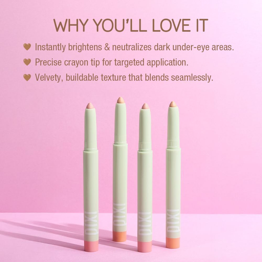 Close-up texture of Pixi CC Crayon surface, creamy blendable finish benefit