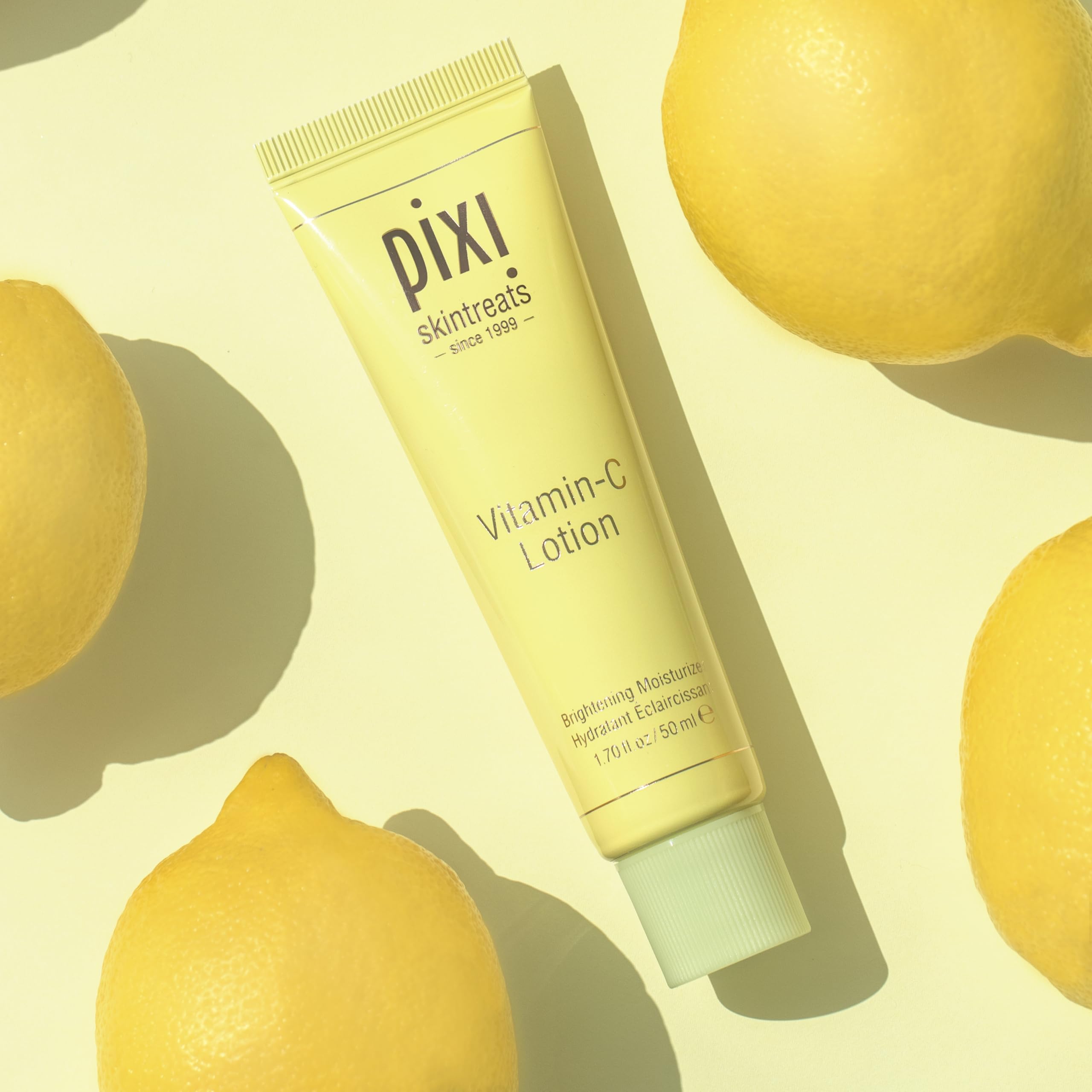 Pixi lotion staged on shelf demonstrating daily routine placement