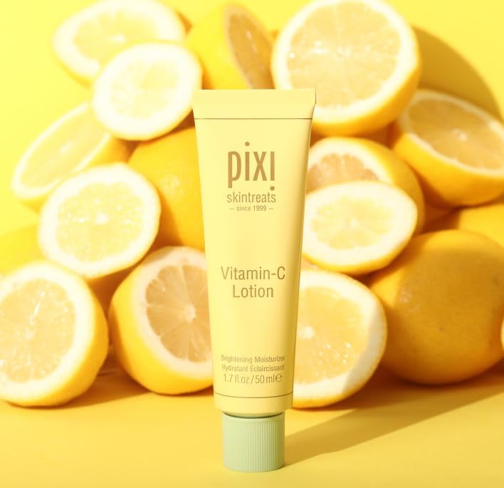 Pixi bottle in hand illustrating compact 50ml travel-friendly size