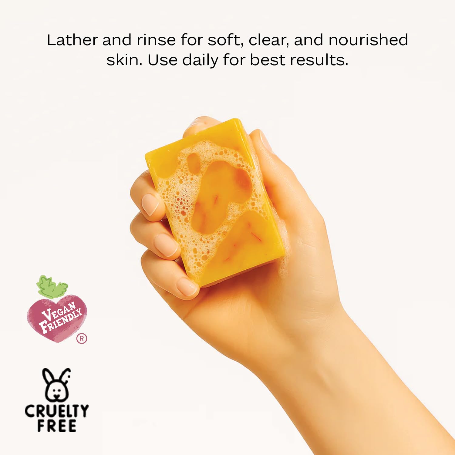 Piya label detailing turmeric, saffron, vitamin C ingredients