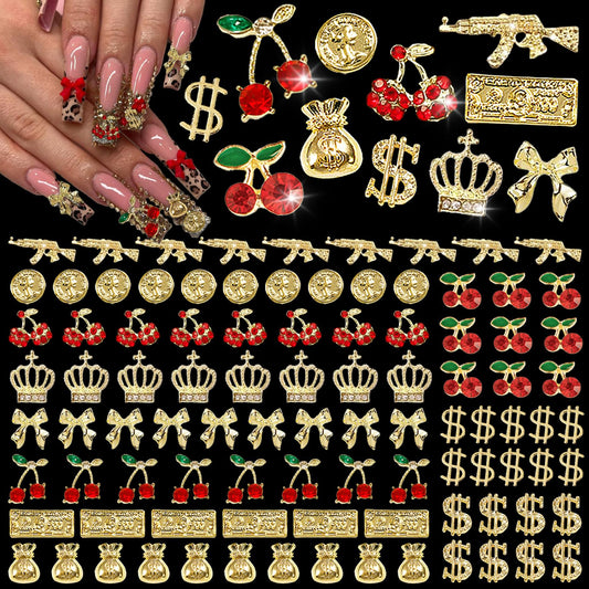 Pizadix front packaging showing the full 106-piece gold charm set and variety
