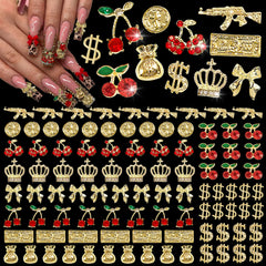Pizadix front packaging showing the full 106-piece gold charm set and variety