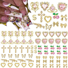 Pizadix front packaging showing gold pink charm assortment and benefit to organize