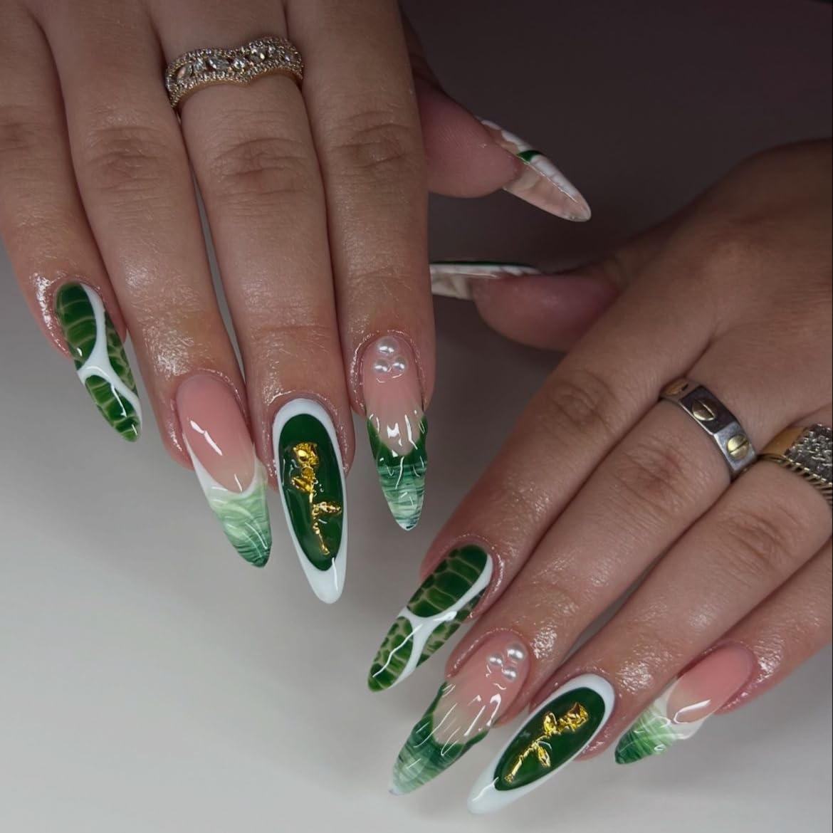 Pizadix charms applied as accent nail demonstrating wearable styling benefit
