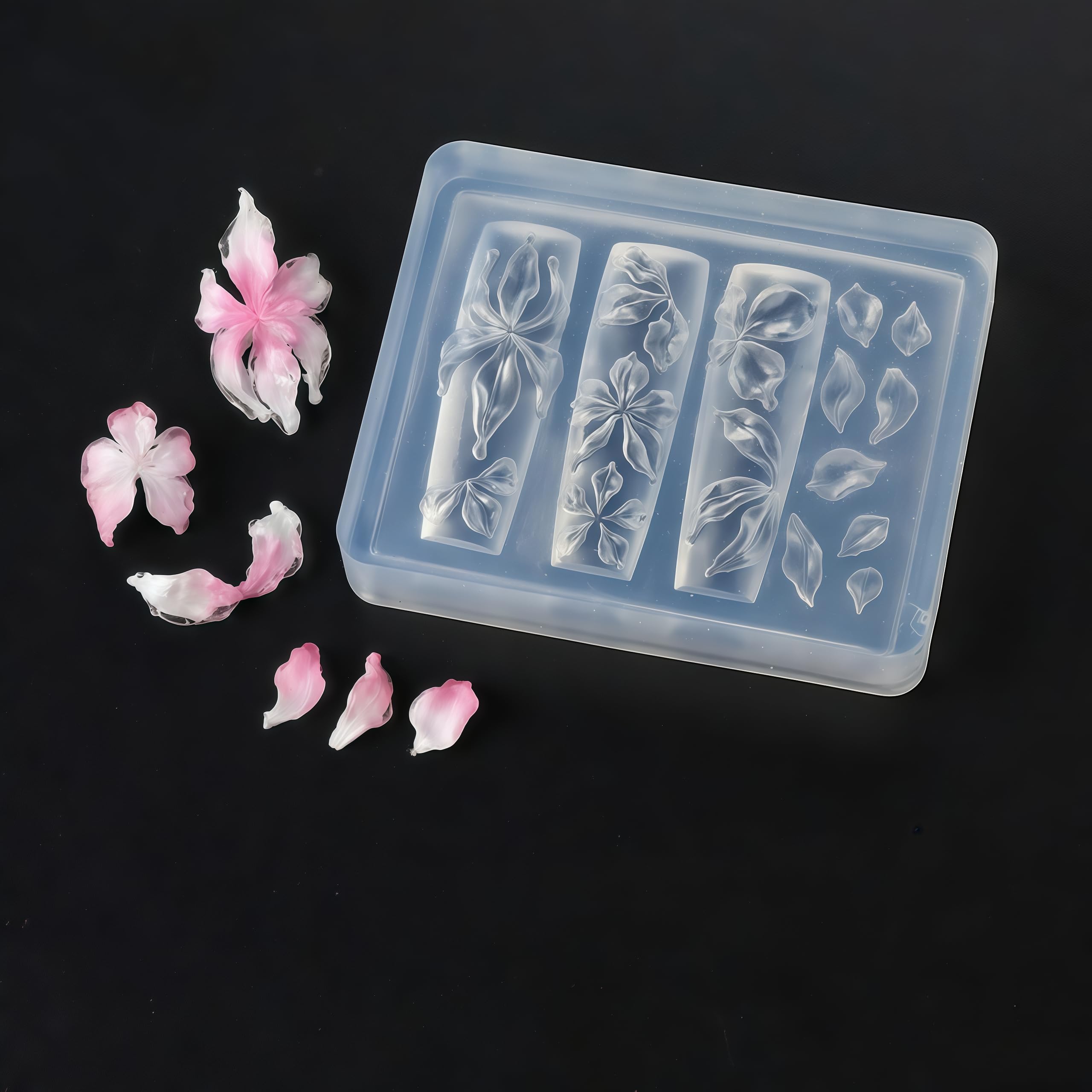 Pizadix resin flower turned into earrings showing cross-craft versatility and wearable result