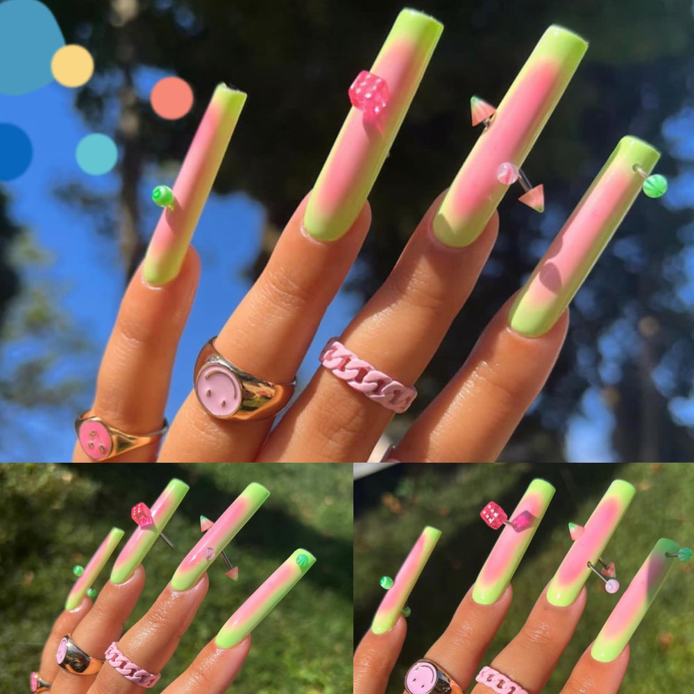 Pizadix rainbow color palette of charms illustrating playful, dopamine-inspired hues