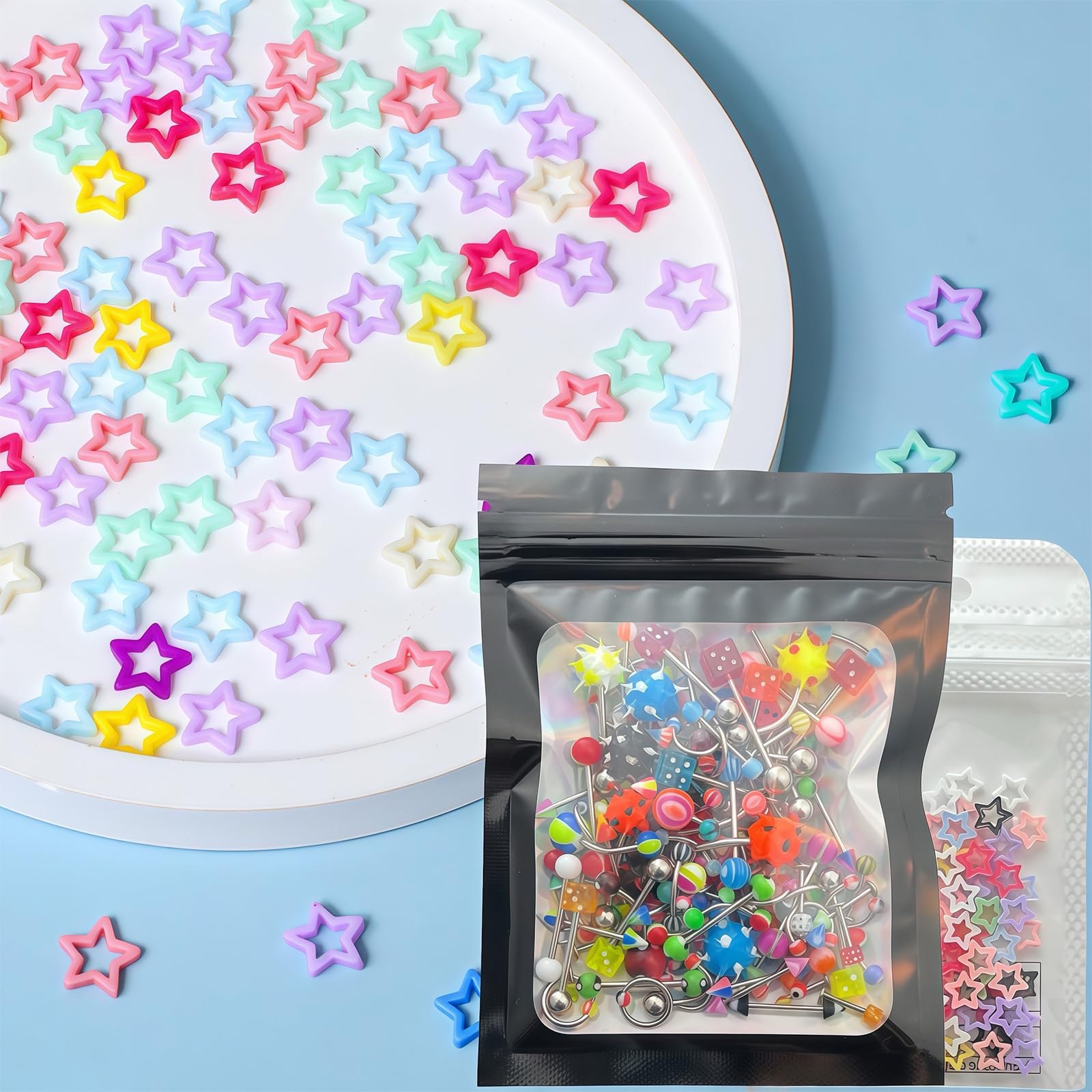 Pizadix colorful star decorations displayed to show accent placement options