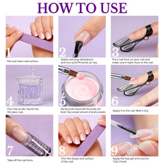 Pjordo finished nail extensions photographed in natural light showing non-yellowing finish