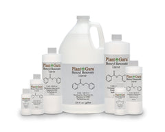 Plant Guru label close-up showing benzyl benzoate CAS and formula for accuracy