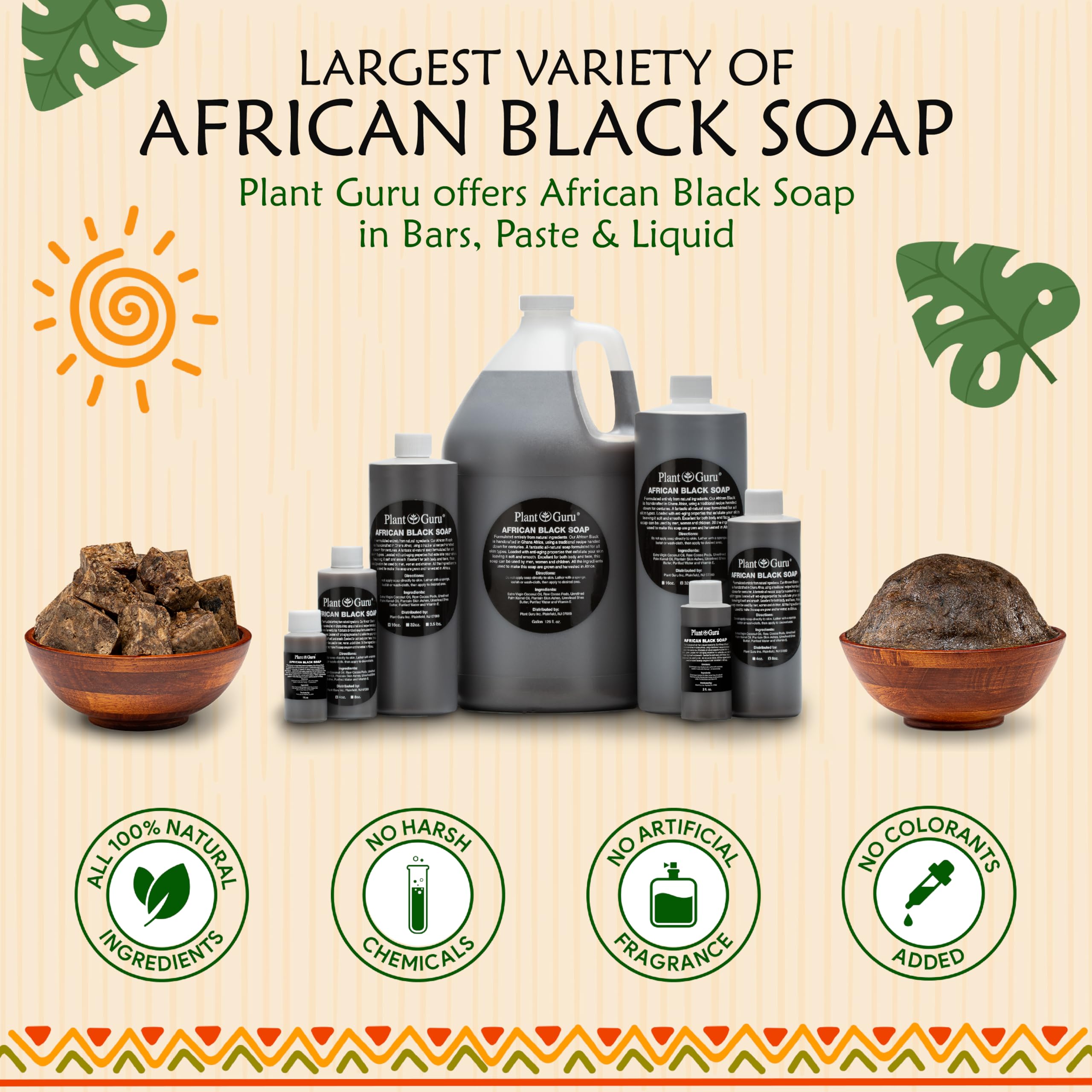 Plant Guru product label and ingredients list visible to show natural formulation