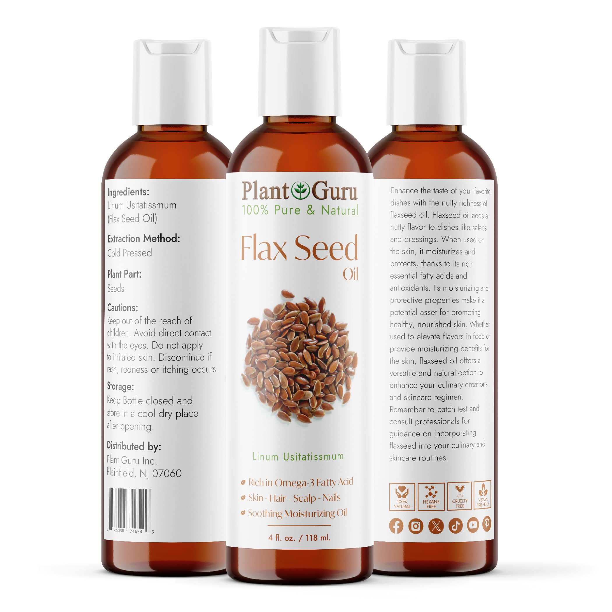 Plant Guru amber bottle detail protecting oil and preserving freshness
