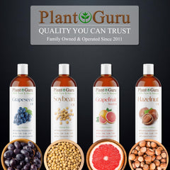 Plant Guru oil on bathroom shelf staged for daily skincare routine inspiration