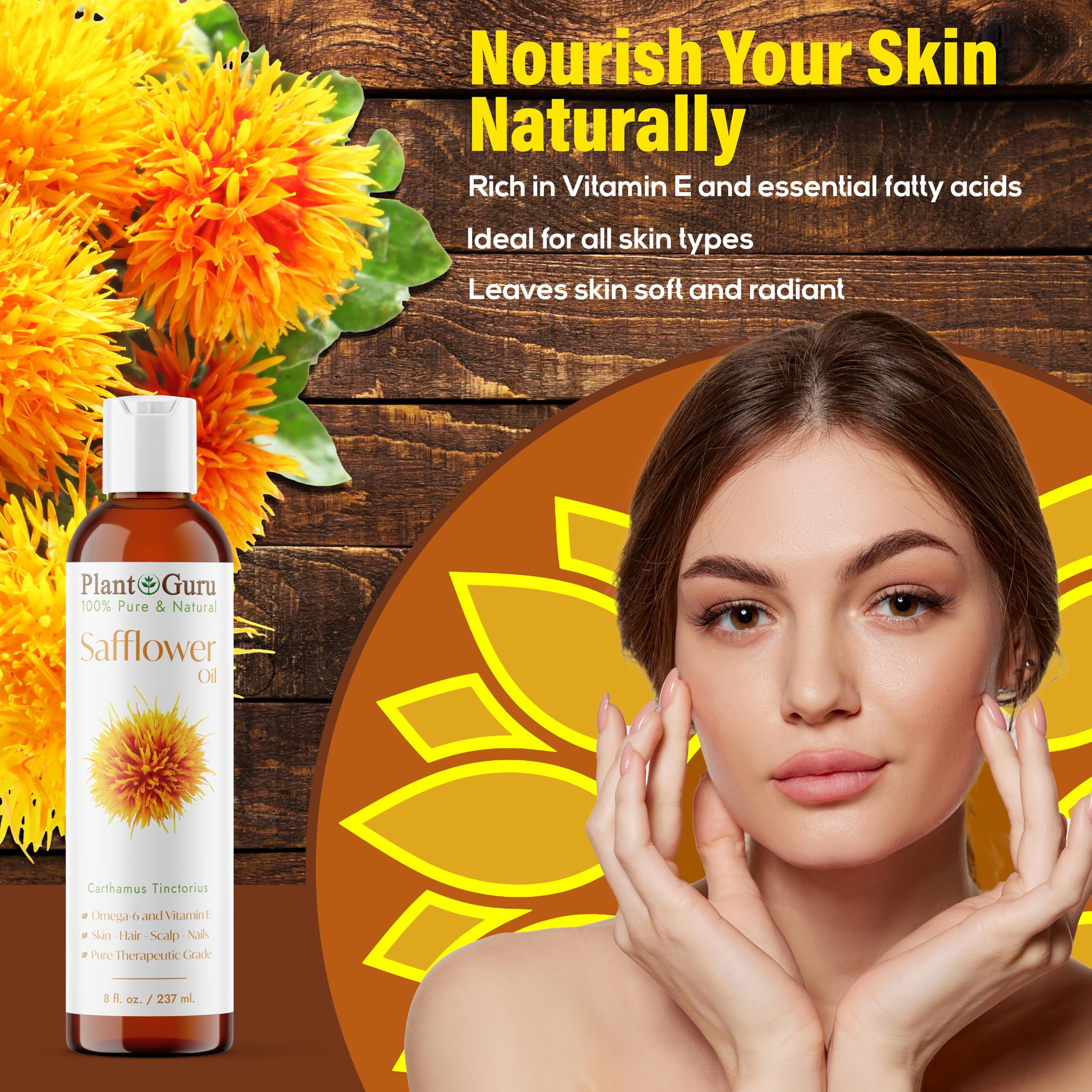 Plant Guru oil used on hair ends adding shine and reduced frizz