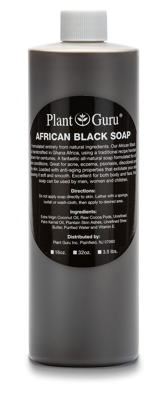 Plant Guru front bottle showing label and 16 fl oz size, clear brand visibility benefit