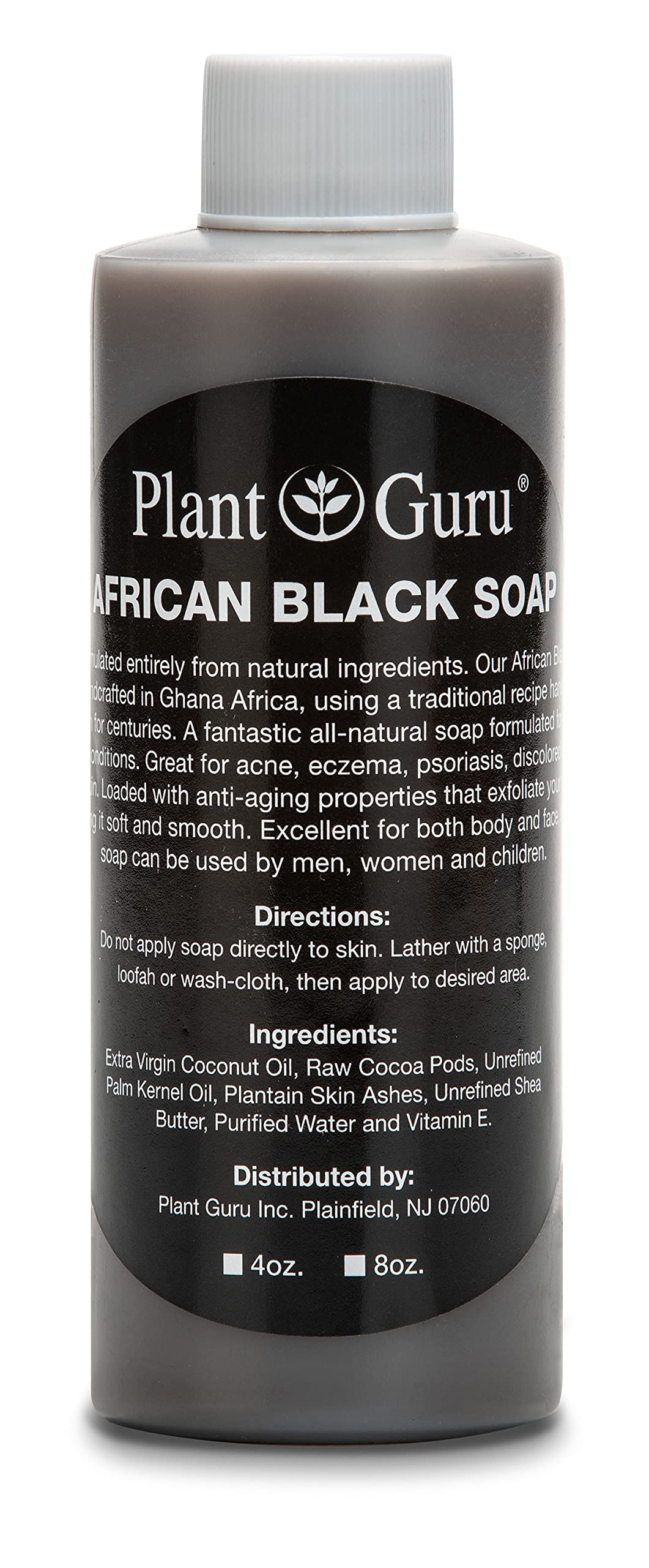 Plant Guru front bottle showing label and natural cleanser benefits