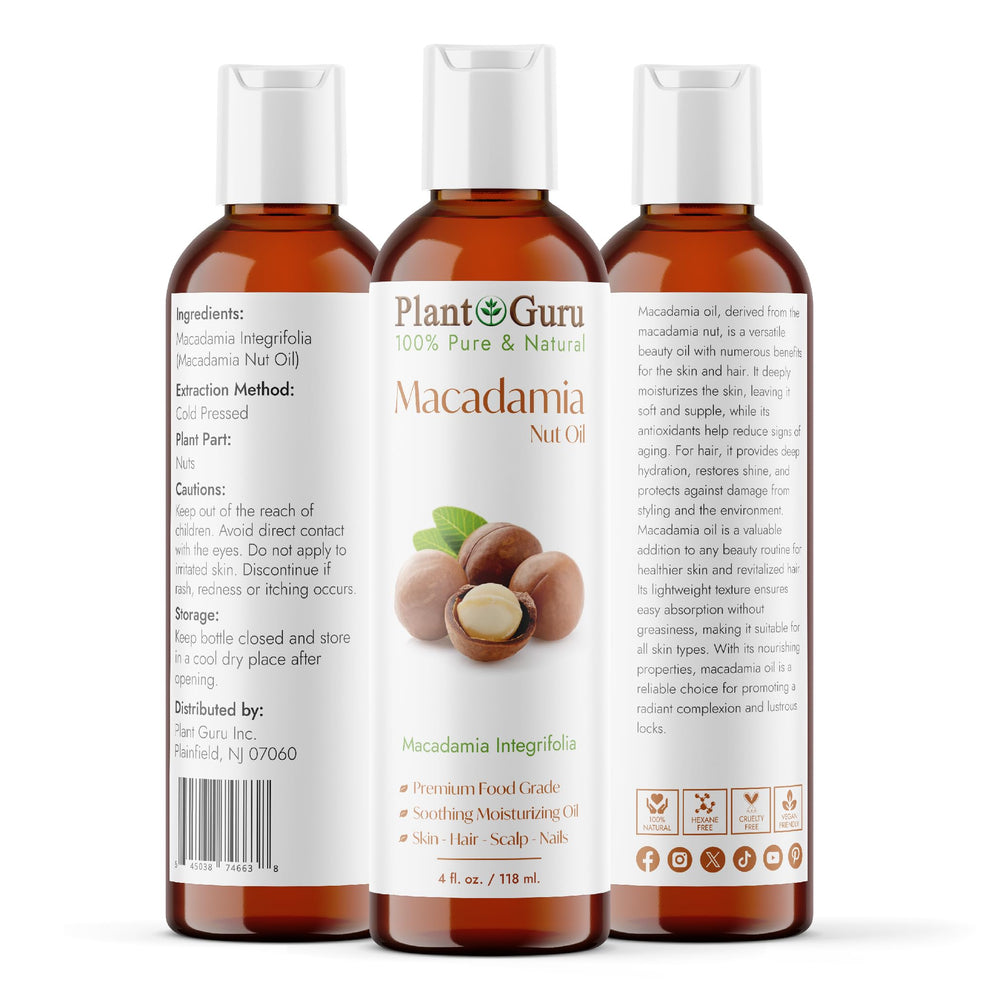 Plant Guru macadamia bottle top and cap detail for easy dispensing