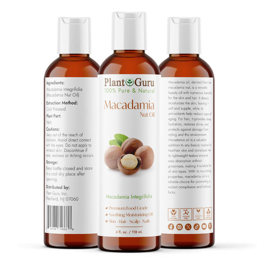 Plant Guru macadamia bottle top and cap detail for easy dispensing