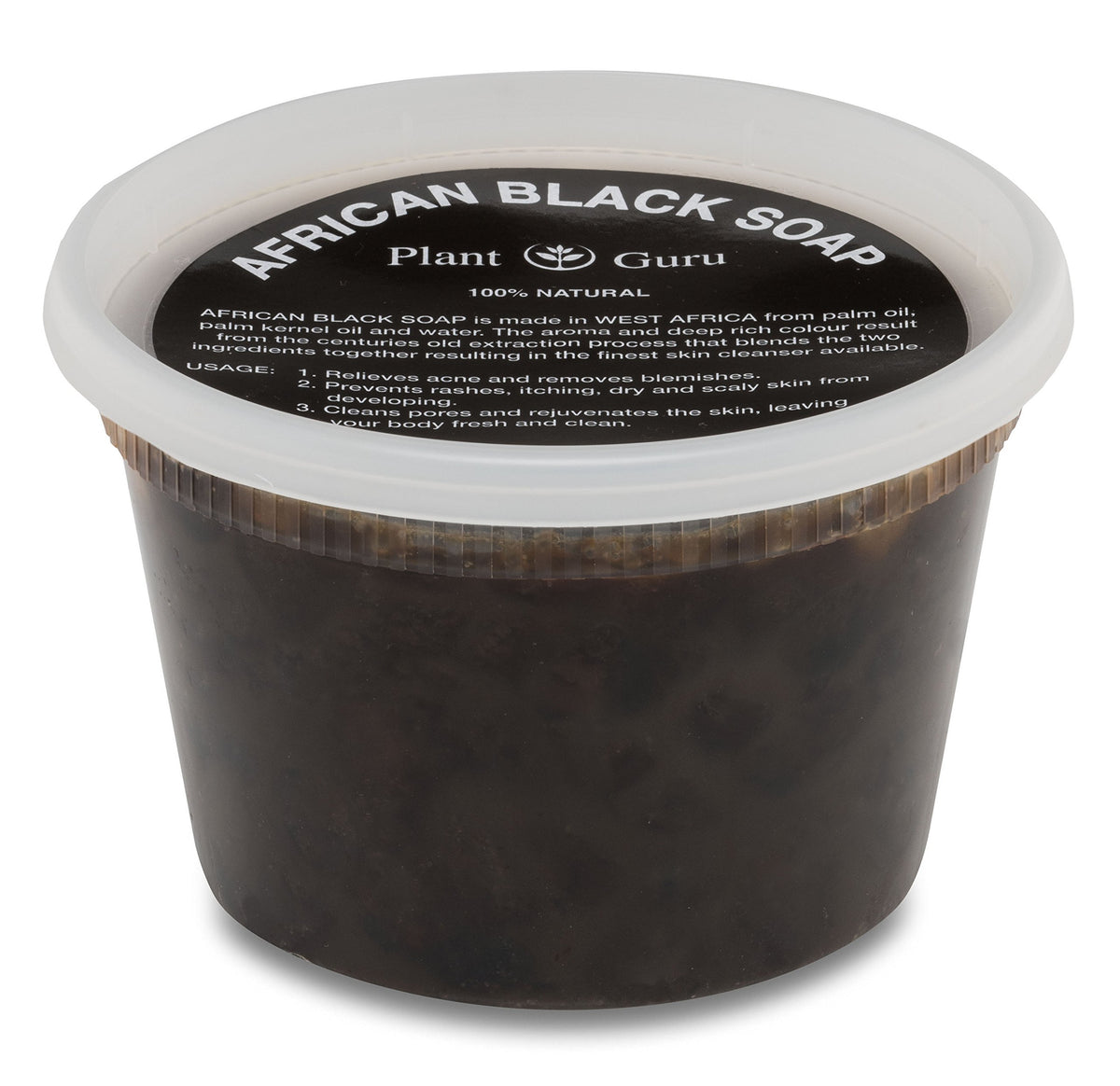 Plant Guru jar front view showing label and clean design, highlighting authenticity