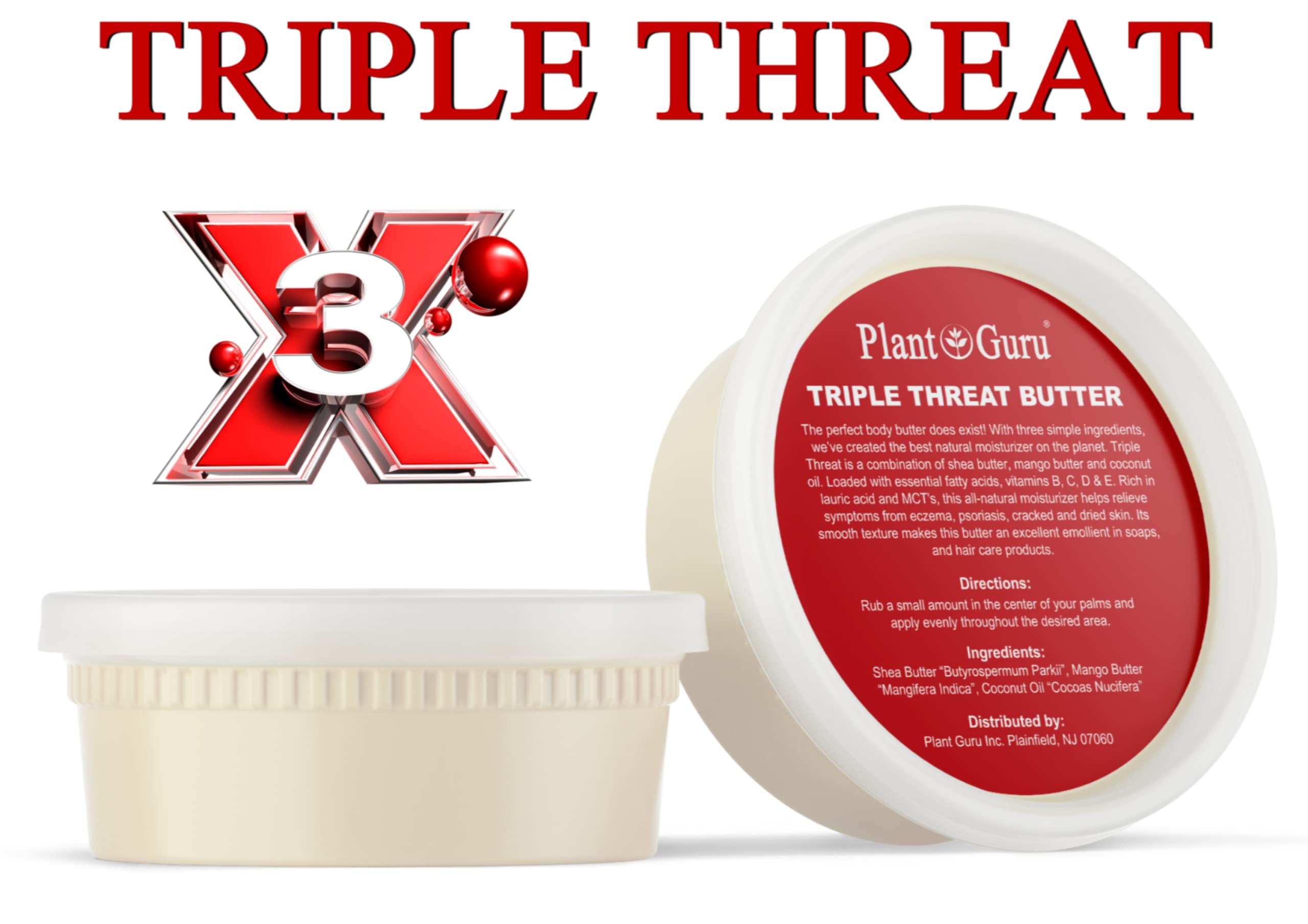 Plant Guru unrefined shea butter close-up showing creamy texture and deep hydration