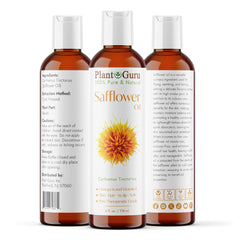 Plant Guru safflower oil pouring texture illustrating light absorption
