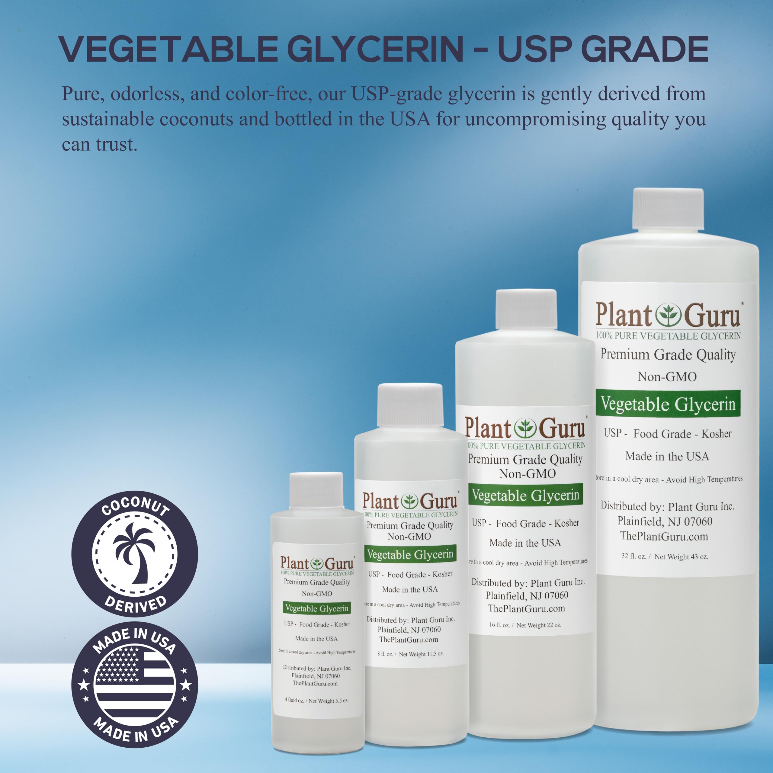 Close-up glycerin drop texture from Plant Guru, shows viscosity benefit