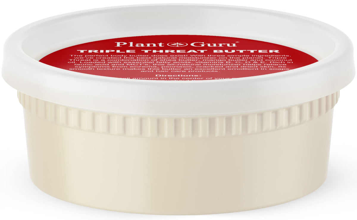 Plant Guru front jar view showing natural moisturizer and clean packaging benefit