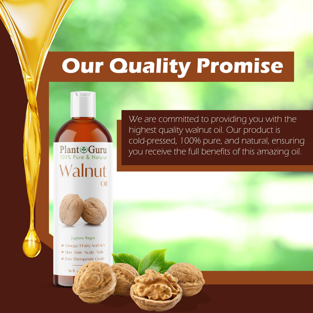 Plant Guru walnut oil bottle held in hands to show true 4 fl. oz. size and scale