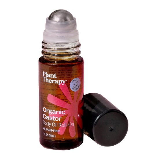 Plant Therapy roll-on front packaging showing bottle and label, easy identification and neat storage