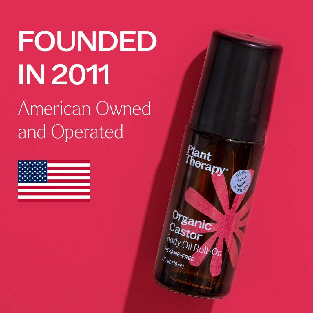 Plant Therapy roll-on being applied to scalp for targeted nourishment and less mess