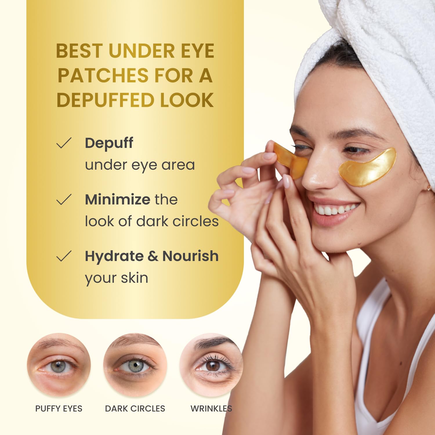 PLANTIFIQUE open sachet with hydrogel patches displayed for easy single-use application