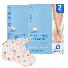 PLANTIFIQUE front packaging showing two pairs and benefits for hydrated feet