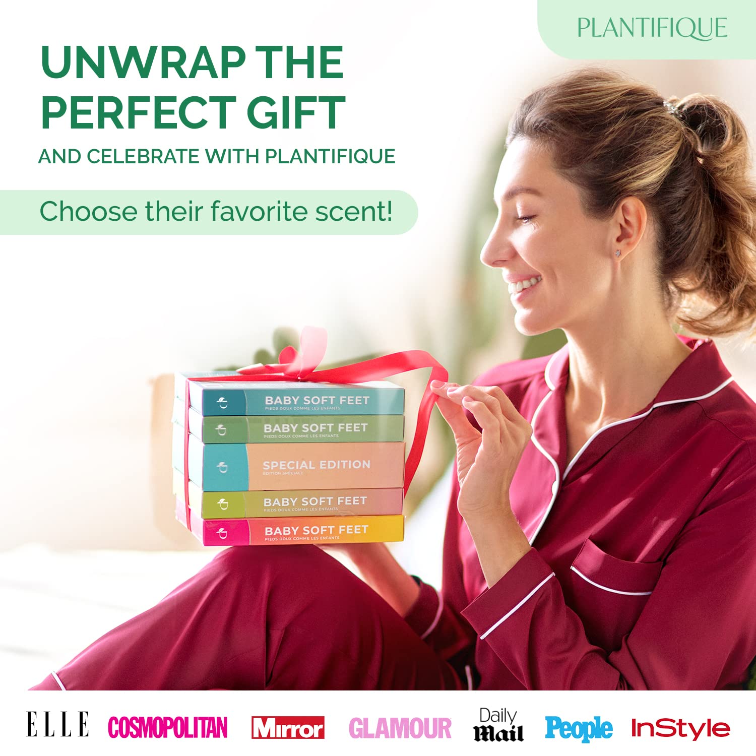 PLANTIFIQUE product in a spa setting conveying relaxing skincare routine