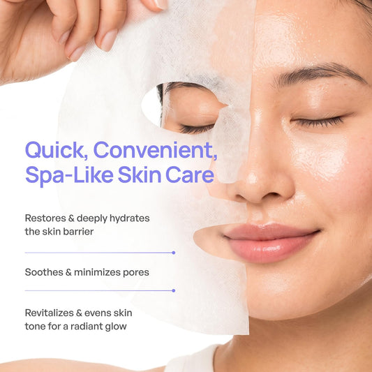 PLANTIFIQUE single sheet mask unwrapped with visible serum for deep hydration