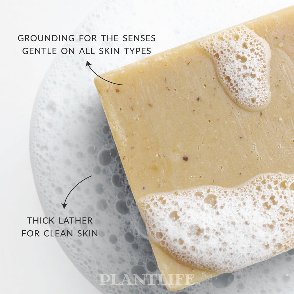 Plantlife close-up lather creating creamy foam for gentle cleansing benefit