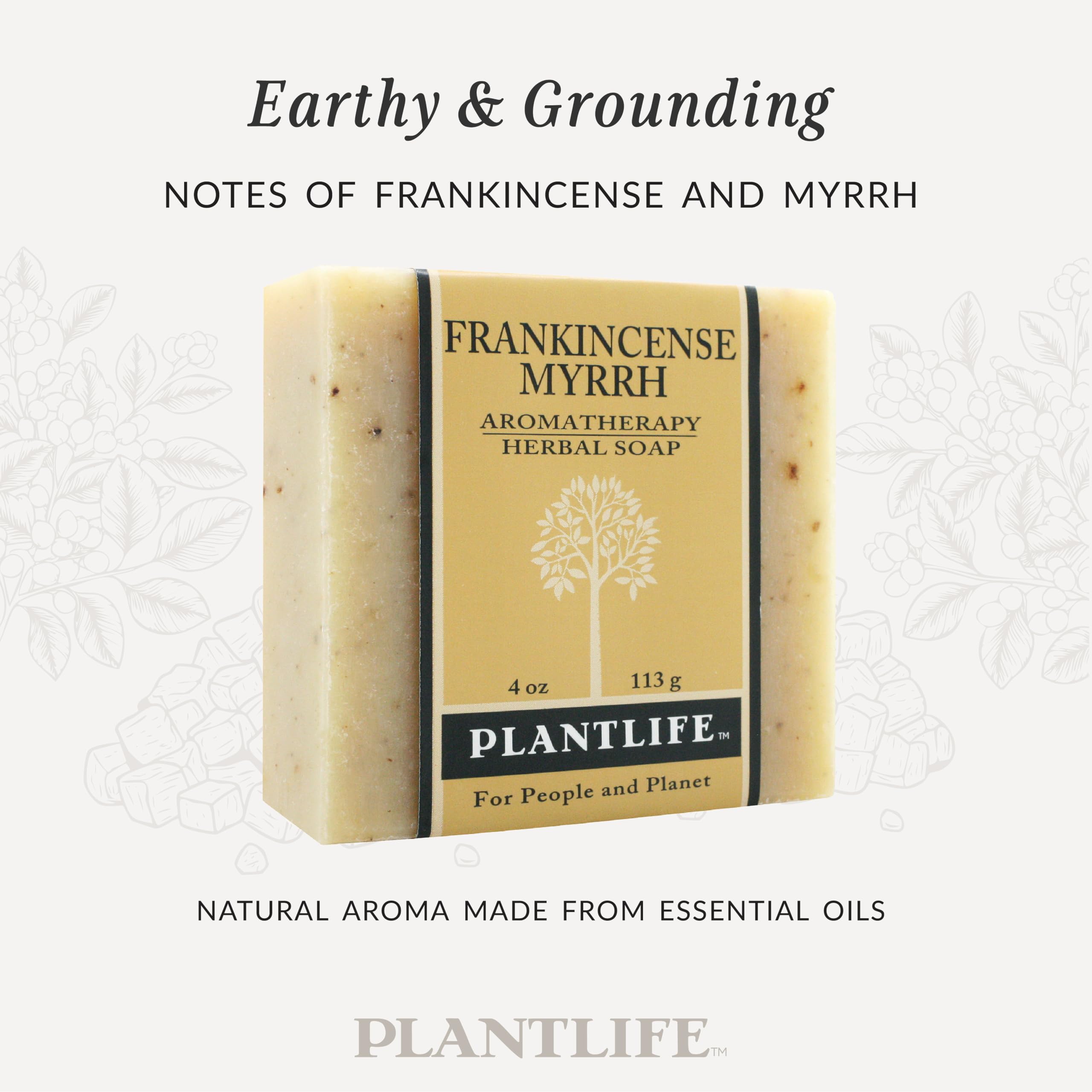 Plantlife ingredient botanicals with frankincense and myrrh showcasing natural purity