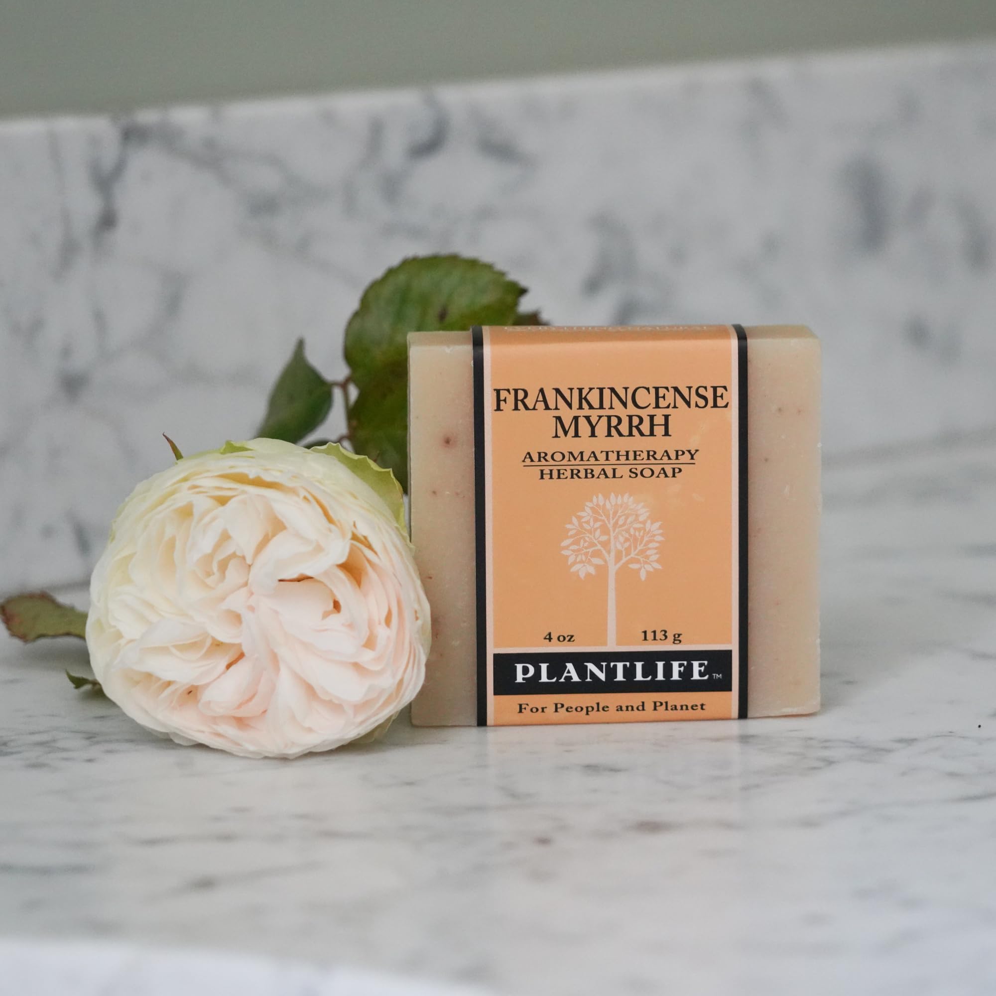 Plantlife side profile highlighting soap texture and long-lasting benefit
