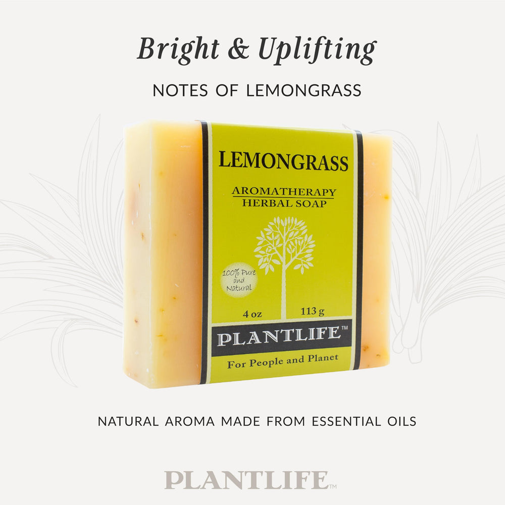 Plantlife lemongrass bar with calendula and botanicals showcasing organic ingredients