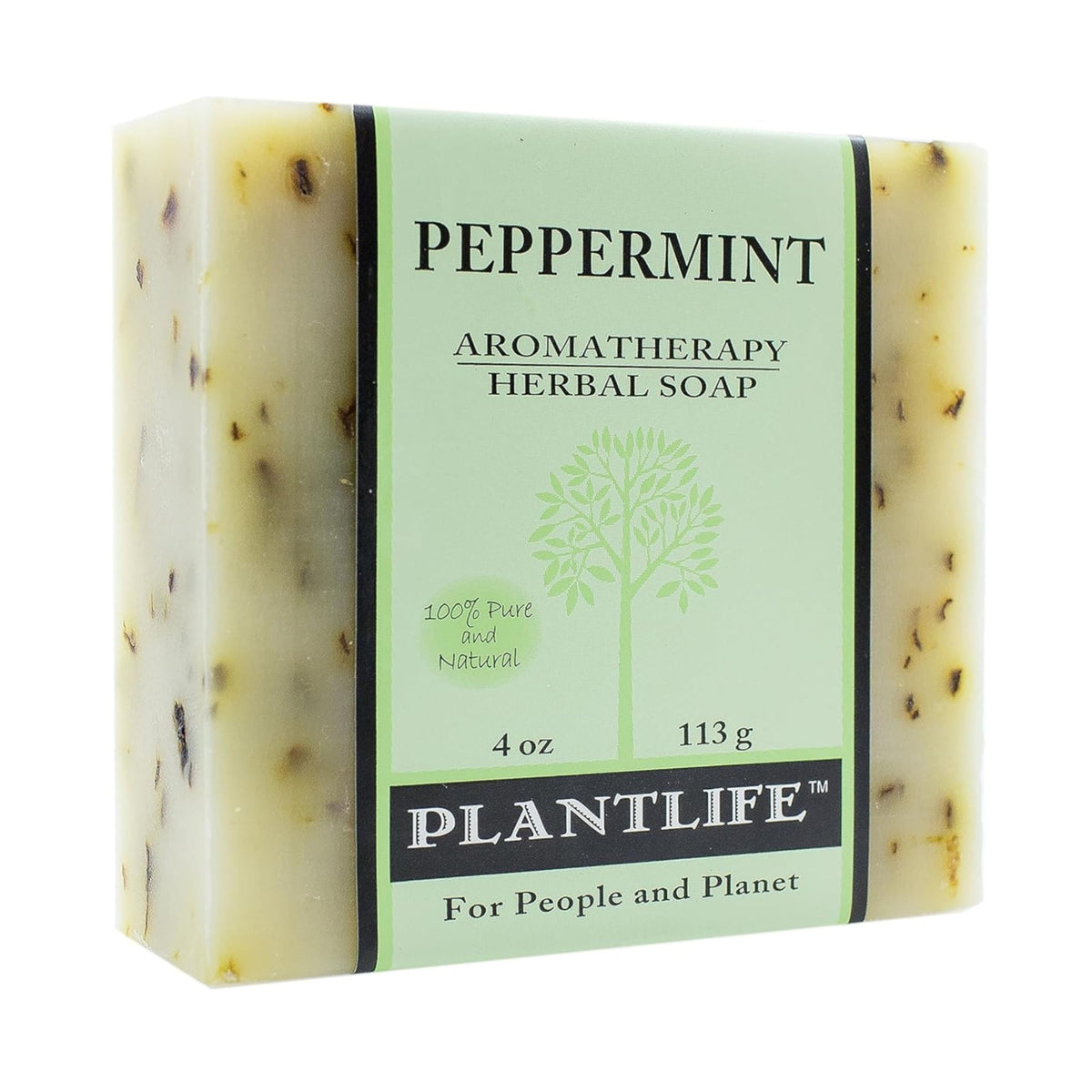 Plantlife front packaging showing peppermint bar and size benefit