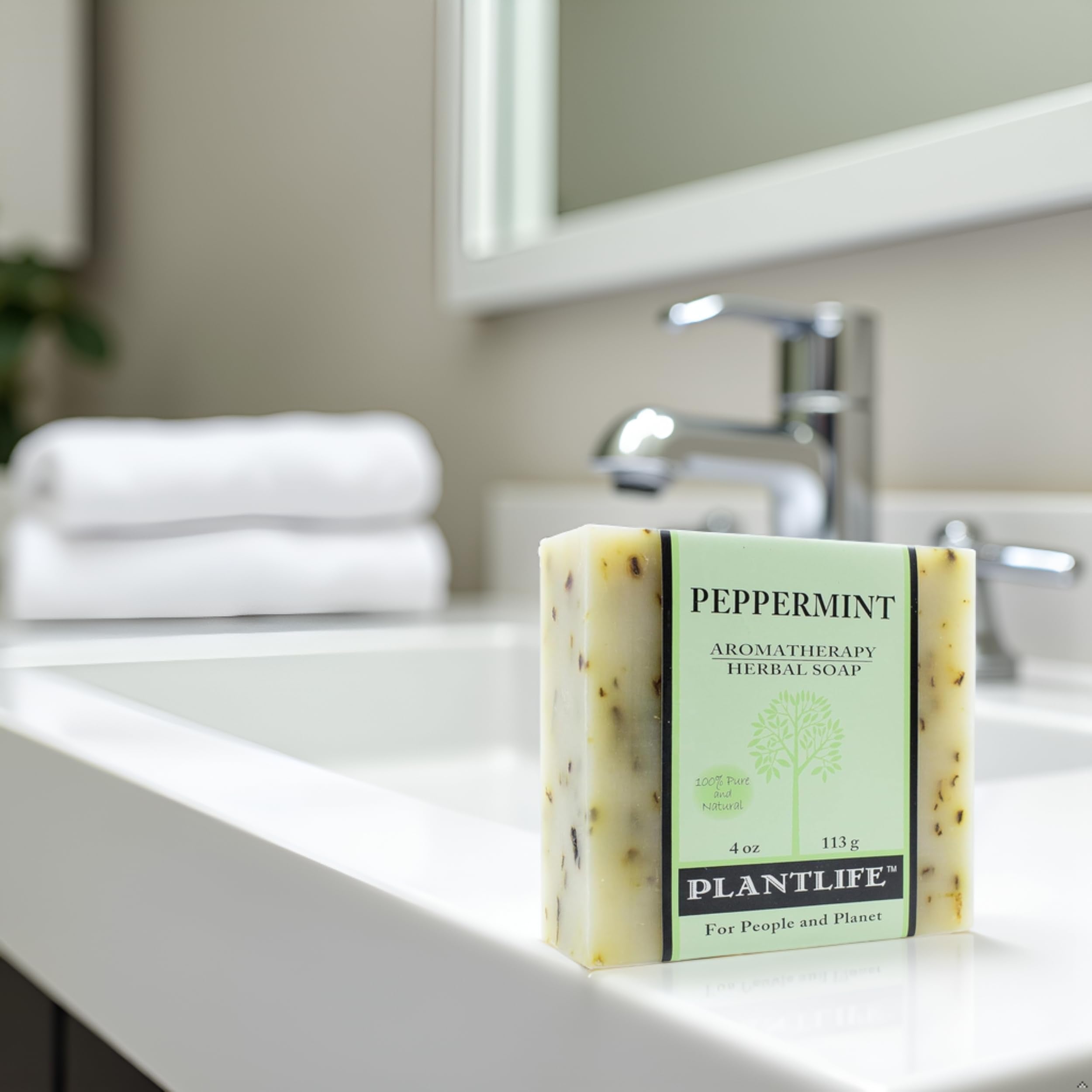 Plantlife close-up of soap texture highlighting creamy lather benefit