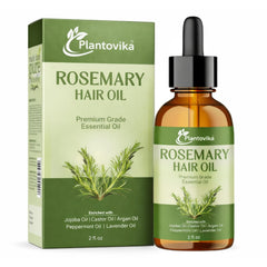 Plantovika front packaging showing rosemary hair oil for strengthening