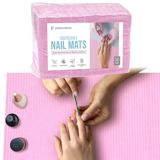 PlastCare USA front pack pink showing 50-piece count and neat packaging benefit