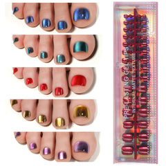 Plauva front packaging showing 150 toe nail tips and color variety for convenience