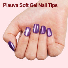 Plauva on hand model demonstrating short square fit and wearable elegance